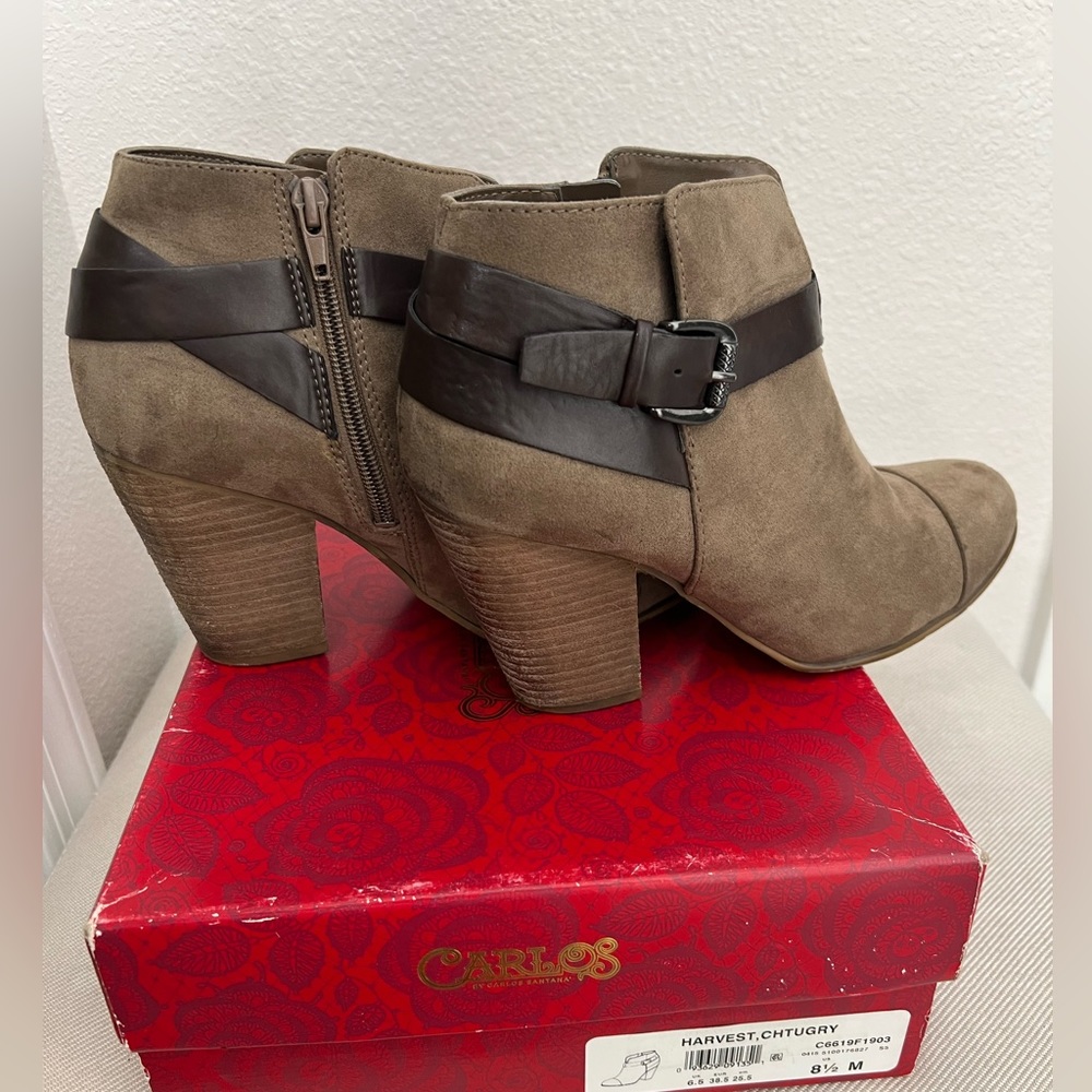 Brown ankle booties